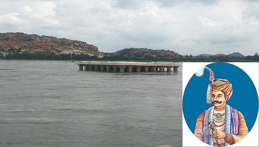 ಗಂಗಾವತಿ: ಮಹಾ ಮಳೆ; ಶ್ರೀಕೃಷ್ಣದೇವರಾಯನ ಸಮಾಧಿ ಜಲಾವೃತ