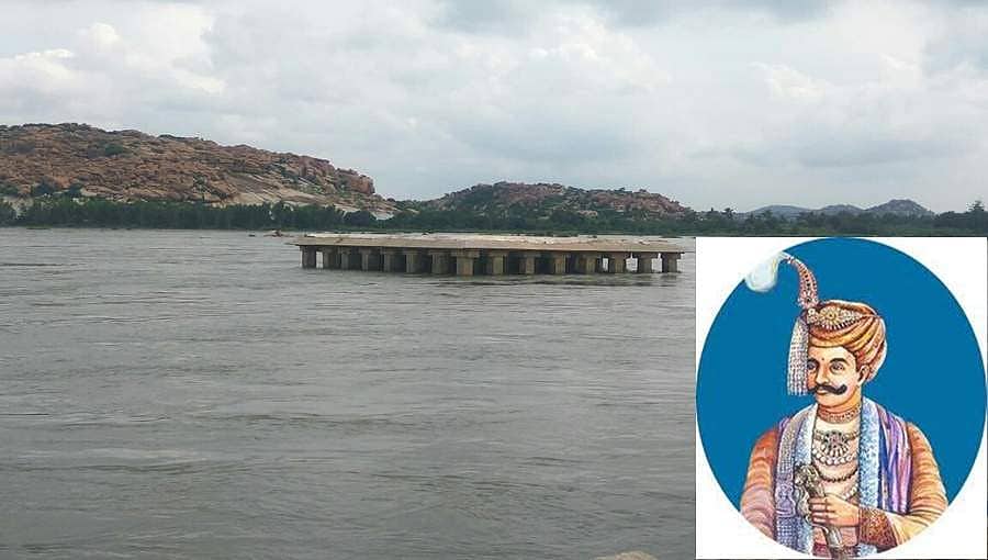 ಗಂಗಾವತಿ: ಮಹಾ ಮಳೆ; ಶ್ರೀಕೃಷ್ಣದೇವರಾಯನ ಸಮಾಧಿ ಜಲಾವೃತ