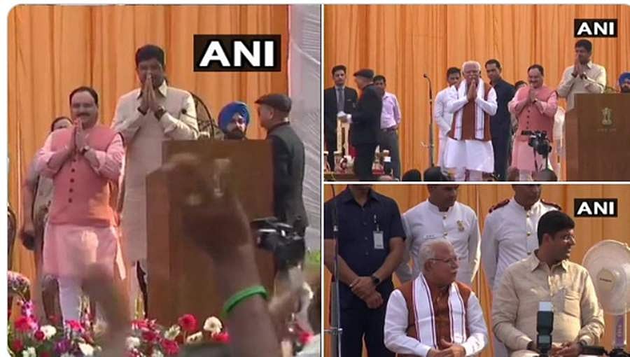ಹರ್ಯಾಣ: ಮುಖ್ಯಮಂತ್ರಿ ಆಗಿ 2 ನೇ ಅವಧಿಗೆ ಮನೋಹರ ಲಾಲ್ ಖಟ್ಟರ್ ಪ್ರಮಾಣ ವಚನ ಸ್ವೀಕಾರ