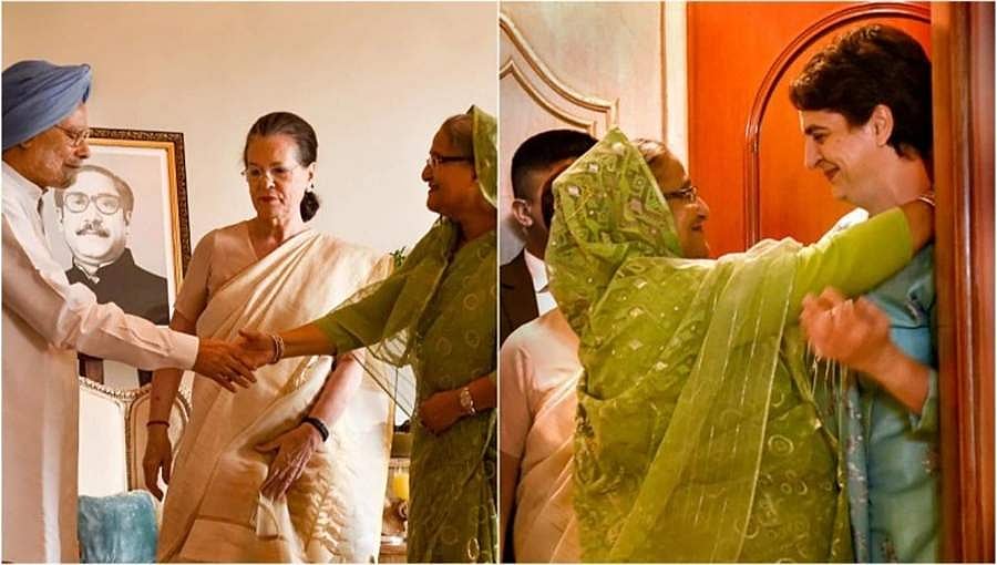 ಕಾಂಗ್ರೆಸ್ ನಿಯೋಗದಿಂದ ಬಾಂಗ್ಲಾ ಪ್ರಧಾನಿ ಶೇಖ್ ಹಸೀನಾ ಭೇಟಿ