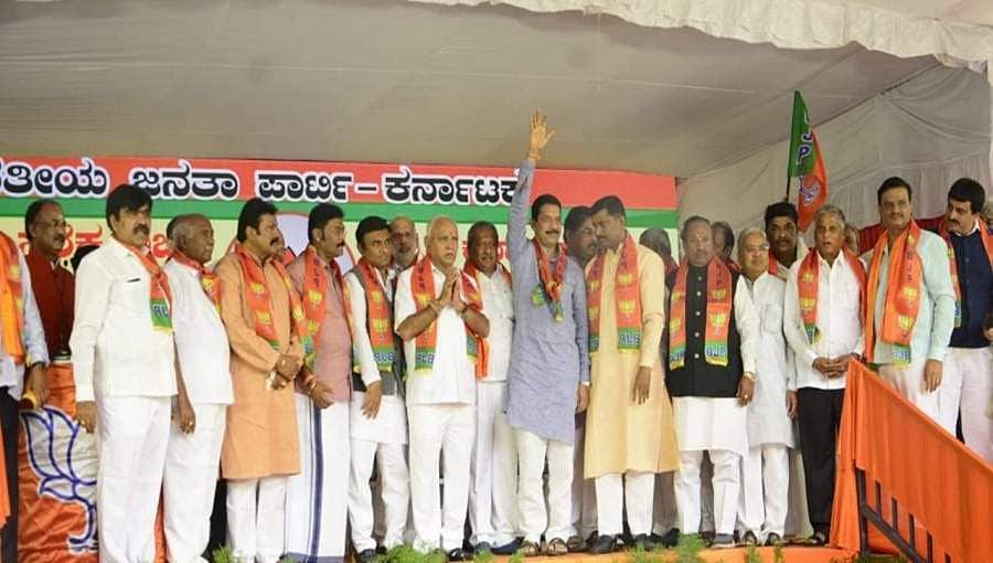 ಕ್ಷೇತ್ರದ ಅಭಿವೃದ್ಧಿ ನಮ್ಮ ಗುರಿ: ಬಿಜೆಪಿ ಸೇರ್ಪಡೆಗೊಂಡ ಅನರ್ಹ ಶಾಸಕರು 