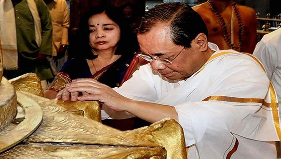 ತಿರುಪತಿ ವೆಂಕಟೇಶ್ವರ ದೇವಾಲಯದಲ್ಲಿ ಪ್ರಾರ್ಥನೆ ಸಲ್ಲಿಸಿದ ನಿರ್ಗಮಿತ ಸಿಜೆಐ ರಂಜನ್ ಗೊಗೊಯ್