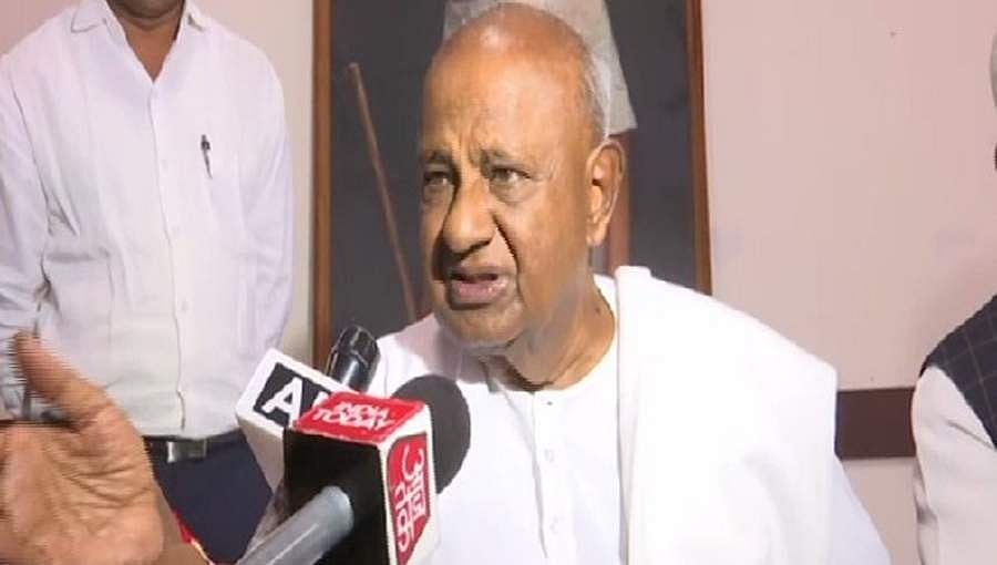 ಬಿಜೆಪಿ ಒತ್ತಡದಿಂದ ಇಬ್ಬರು ಜೆಡಿಎಸ್ ಅಭ್ಯರ್ಥಿಗಳು ಕಣದಿಂದ ಹಿಂದಕ್ಕೆ-ಹೆಚ್ .ಡಿ. ದೇವೇಗೌಡ