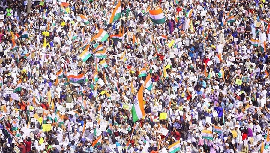 ಪೌರತ್ವ ಕಾಯ್ದೆ ವಿರುದ್ಧ ಶಾಂತಿಯುತ ಪ್ರತಿಭಟನೆ: 2 ಲಕ್ಷ ಜನತೆ ಭಾಗಿ