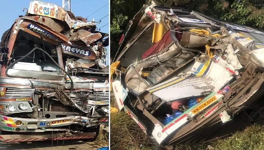 ತುಮಕೂರು: ಬಸ್ಸಿಗೆ ಲಾರಿ ಢಿಕ್ಕಿ, ಪಟ್ಟು ಹಿಡಿದು ಬಸ್ ನಿಲ್ಲಿಸಿದ್ದ ಪ್ರಯಾಣಿಕನಿಂದ ಅಮಾಯಕನ ಜೀವ ಬಲಿ!