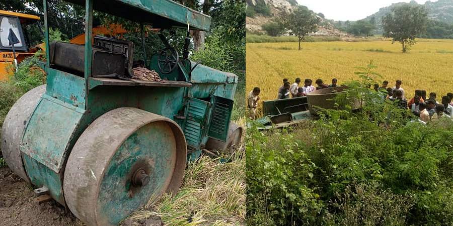ಪ್ರಾಣಕ್ಕೆ ಕುತ್ತು ತಂದ ಮೊಬೈಲ್ ಮಾತು, ತನ್ನದೇ ರೋಡ್ ರೋಲರ್ ಹರಿದು ಚಾಲಕನ ಸಾವು!