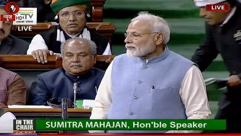 ಸಂಸತ್ತಿನಲ್ಲಿ ಅಪ್ಪಿಕೊಂಡಿದ್ದು, ಕಣ್ಣು ಹೊಡೆದದ್ದು ಇದೇ ಮೊದಲು: ರಾಹುಲ್ ಗಾಂಧಿಗೆ ಮೋದಿ ಟಾಂಗ್