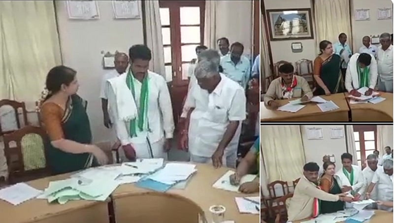ಮಂಡ್ಯ: ಭರ್ಜರಿ ರೋಡ್ ಶೋ ಮೂಲಕ ನಿಖಿಲ್ ಕುಮಾರಸ್ವಾಮಿ ನಾಮಪತ್ರ ಸಲ್ಲಿಕೆ