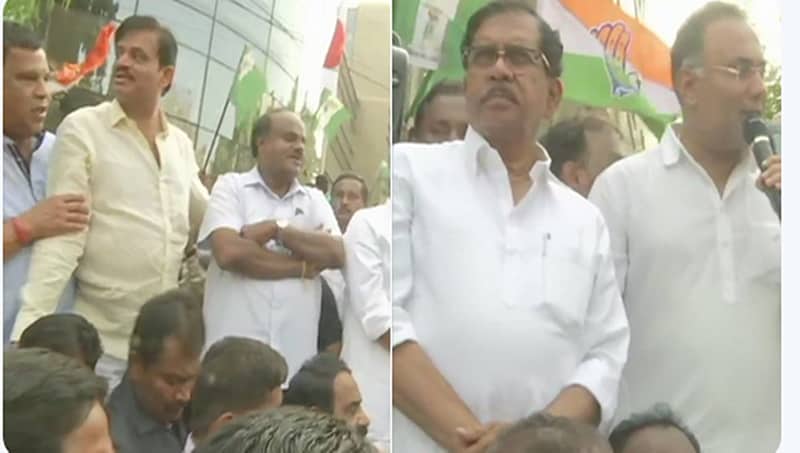 ಐಟಿ ದಾಳಿ ರಾಜಕೀಯ ಪ್ರೇರಿತ, ಕೇಂದ್ರ ಸರ್ಕಾರದಿಂದ ಪ್ರಜಾಪ್ರಭುತ್ವದ ಕಗ್ಗೊಲೆ: ದೋಸ್ತಿ ನಾಯಕರ ವಾಗ್ದಾಳಿ