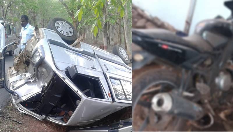 ಶಿವಮೊಗ್ಗದಲ್ಲಿ ಭೀಕರ ರಸ್ತೆ ಅಪಘಾತ, ಇಬ್ಬರು ಬೈಕ್ ಸವಾರರ ಸಾವು