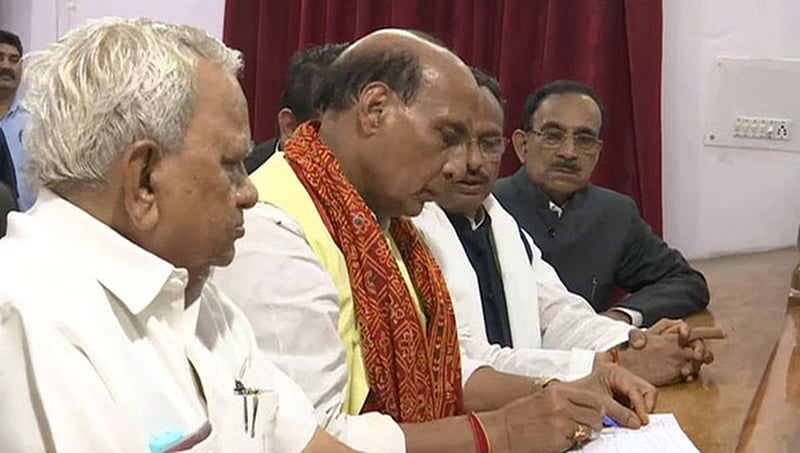 ಲೋಕಸಭೆ ಚುನಾವಣೆ: ಲಖನೌನಿಂದ ನಾಮಪತ್ರ ಸಲ್ಲಿಸಿದ ರಾಜನಾಥ್ ಸಿಂಗ್