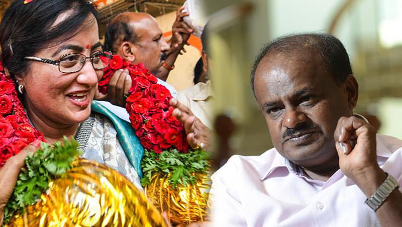 ಆಗ ಬಿಜೆಪಿ, ಈಗ ಕಾಂಗ್ರೆಸ್... ಮುಂದೆ ನನ್ನ ಜೆಡಿಎಸ್​​​ ಅಭ್ಯರ್ಥಿ ಎಂದರೂ ಅಚ್ಚರಿ ಇಲ್ಲ: ಎಚ್ ಡಿಕೆಗೆ ಸುಮಲತಾ ಟಾಂಗ್!