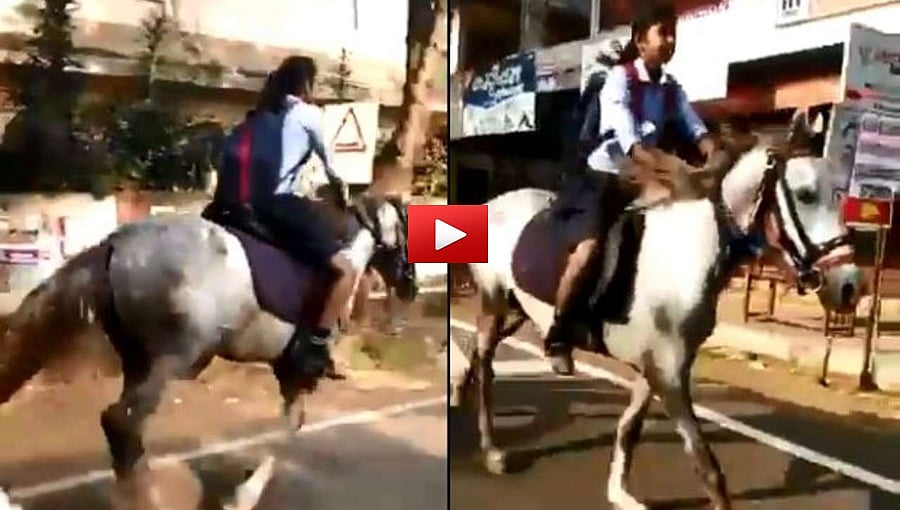 ವಿಡಿಯೋ: ಪರೀಕ್ಷೆಗೆ ತಡವಾಯ್ತು ಅಂತ ಕುದುರೆ ಏರಿ ಬಂದ ವಿದ್ಯಾರ್ಥಿನಿ, ಇದಕ್ಕೆ ಆನಂದ್ ಮಹಿಂದ್ರಾ ಹೇಳಿದ್ದೇನು?