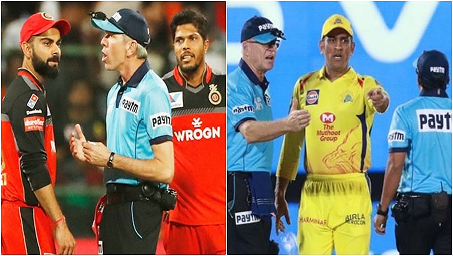 ಐಪಿಎಲ್ 2019: ಸಾಕಷ್ಟು ಸದ್ದು ಮಾಡಿದ ಅಂಪೈರ್ಗಳ ಜತೆಗಿನ ಆಟಗಾರರ ವಾಗ್ವಾದ; ಕೊಹ್ಲಿ, ಧೋನಿ ಗರಂ!