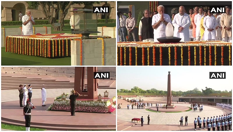 ಮಹಾತ್ಮಾ ಗಾಂಧಿ, ವಾಜಪೇಯಿ ಸಮಾಧಿಗೆ ಮೋದಿ ಗೌರವ; 2ನೇ ಬಾರಿ ಪ್ರಧಾನಿಯಾಗಿ ಪ್ರಮಾಣವಚನ ಸ್ವೀಕಾರ ಇಂದು