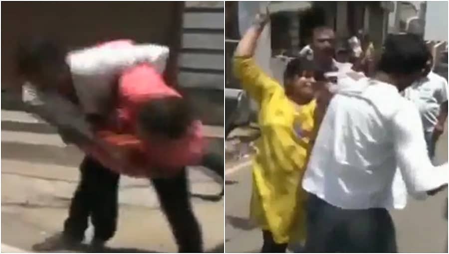 ನಕಲಿ ಎಸಿಬಿ ವ್ಯಕ್ತಿಗೆ ಗಂಡನಿಂದ ಕುಸ್ತಿ ಪಟ್ಟು, ಪತ್ನಿಯಿಂದ ಚಪ್ಪಲಿ ಏಟು, ವಿಡಿಯೋ!