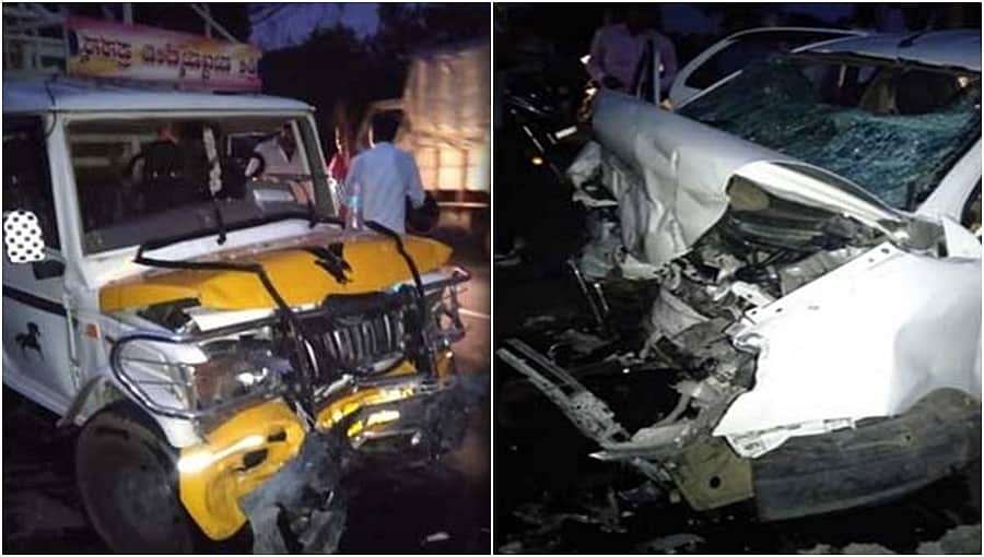 ಮಂಡ್ಯದಲ್ಲಿ ಭೀಕರ ಅಪಘಾತ: ಕಾರು-ಟೆಂಪೊ ಮುಖಾಮುಖಿ ಡಿಕ್ಕಿ, ಮೂವರ ದುರ್ಮರಣ!