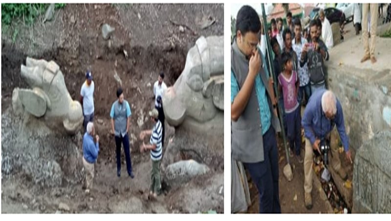 ಮೈಸೂರು ಬಳಿ 'ಜೋಡಿ ಬಸವ'ವಿಗ್ರಹ ಪತ್ತೆ: ಯದುವೀರ್ ಸ್ಥಳಕ್ಕೆ ಭೇಟಿ