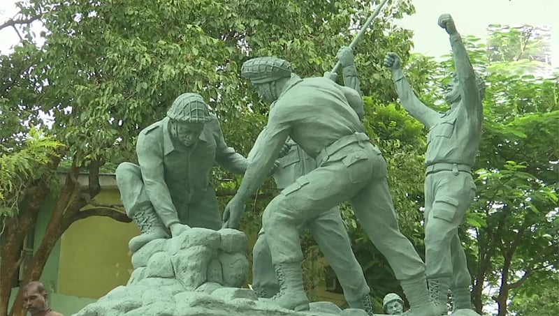 ಶಿವಮೊಗ್ಗ: ಕಾರ್ಗಿಲ್ ವೀರ ಯೋಧರ ಸ್ಮರಣಾರ್ಥ ತಲೆ ಎತ್ತಿದ 'ಸೈನಿಕ ಪಾರ್ಕ್'