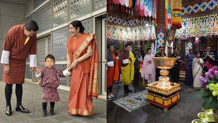 ಸುಷ್ಮಾ ಸ್ವರಾಜ್ ಸ್ಮರಣಾರ್ಥ ಸಾವಿರ ದೀಪ ಬೆಳಗಿಸಿದ ಭೂತಾನ್ ದೊರೆ!