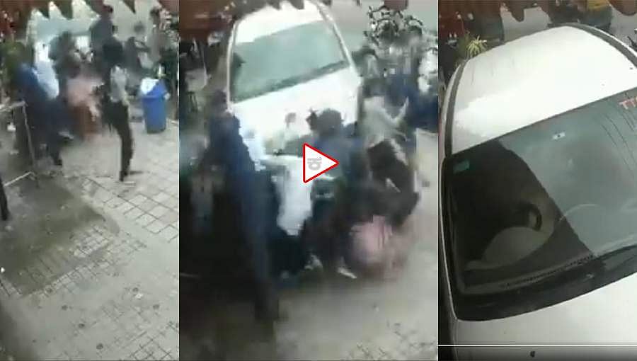 ಬೆಂಗಳೂರು: ಫುಟ್ ಪಾತ್ ಮೇಲಿದ್ದ ಜನರ ಮೇಲೆ ಹರಿದ ಕಾರು, ಸಿಸಿಟಿವಿಯಲ್ಲಿ ಭೀಕರ ವಿಡಿಯೋ ಸೆರೆ