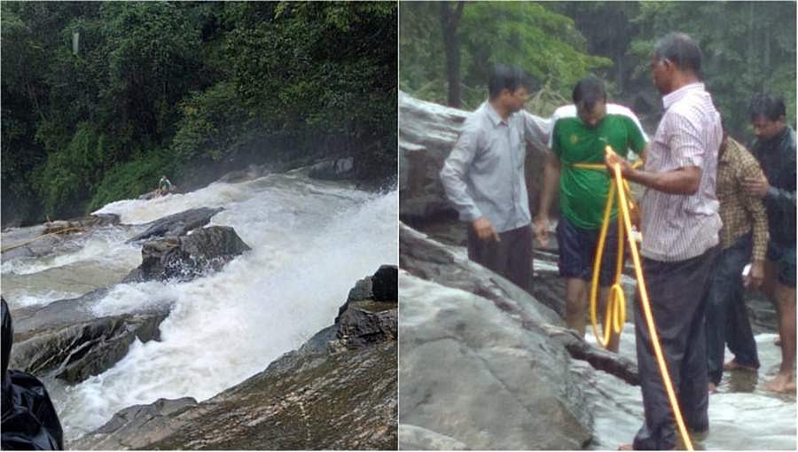 ತಪ್ಪಿದ ದುರಂತ! ಅಬ್ಬಿ ಜಲಪಾತದಲ್ಲಿ ನೀರುಪಾಲಾಗುತ್ತಿದ್ದ ಯುವಕನನ್ನು ರಕ್ಷಿಸಿದ ಗ್ರಾಮಸ್ಥರು
