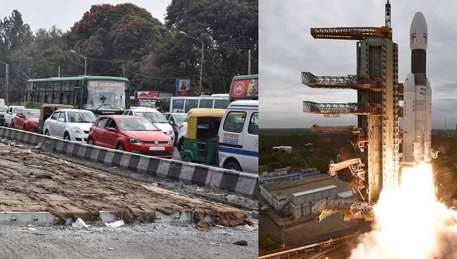 ಬಿಬಿಎಂಪಿಯ ವೈಟ್ ಟಾಪಿಂಗ್ ಗಿಂತಲೂ ಇಸ್ರೋದ ಚಂದ್ರಯಾನ-2 ವೆಚ್ಚವೇ ಕಡಿಮೆಯಂತೆ!