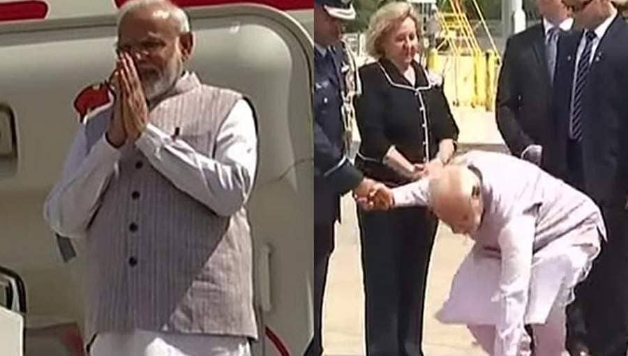 ಅಮೆರಿಕಾದಲ್ಲಿ ಮೋದಿ ಮೇನಿಯಾ: ಕೆಳಗೆ ಬಿದ್ದ ಹೂವಿನ ಕಡ್ಡಿ ಎತ್ತಿ ಸ್ವಚ್ಛತೆ ಸಾರಿದ ಪ್ರಧಾನಿ!