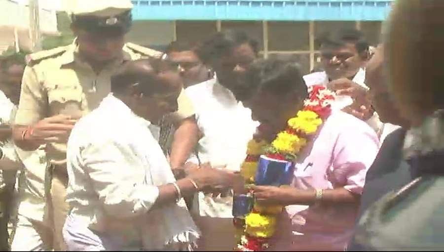 ಚಿತ್ರದುರ್ಗ ಸಂಸದ ಆನೇಕಲ್ ನಾರಾಯಣಸ್ವಾಮಿಗೆ ಅದ್ಧೂರಿ ಸ್ವಾಗತ