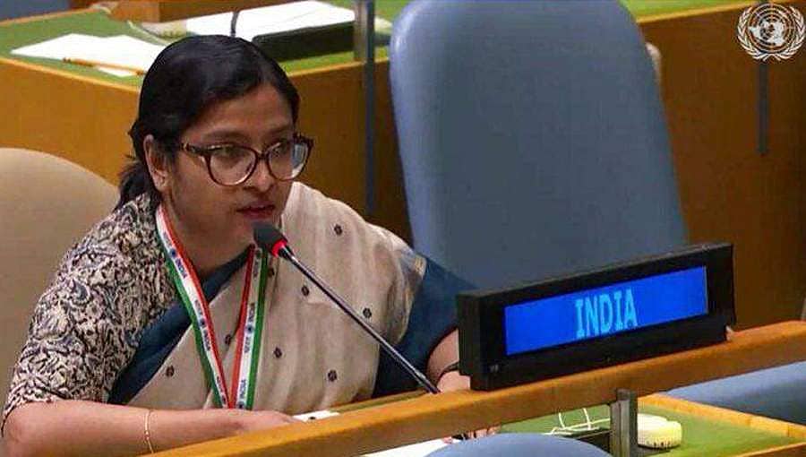 ಬಿನ್ ಲಾಡೆನ್ ಗೆ ಆಶ್ರಯ ನೀಡಿದ್ದು, 130 ನಿಷೇಧಿತ ಉಗ್ರರ ಪೋಷಿಸಿದ್ದು ಯಾರು?: ವಿಶ್ವಸಂಸ್ಥೆಯಲ್ಲಿ ಪಾಕ್ ಗೆ ಭಾರತ ತಿರುಗೇಟು