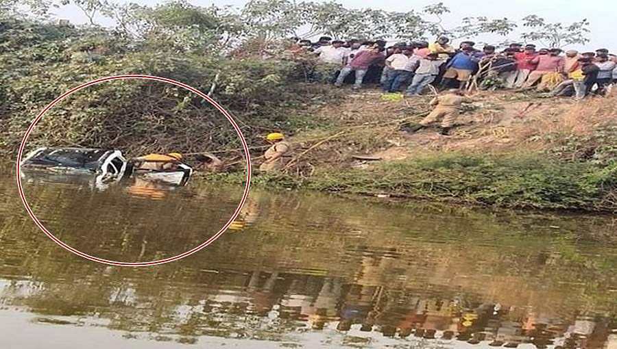 ರಾಮನಗರ: ಕೆರೆಗೆ ಬಿದ್ದ ಕಾರು, ಬೆಂಗಳೂರಿನ ನಾಲ್ವರು ಯುವಕರ ದುರ್ಮರಣ