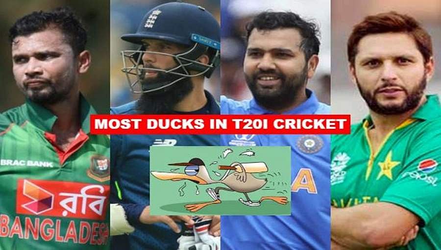 ಟಿ20 ಕ್ರಿಕೆಟ್‌ನಲ್ಲಿ ಅತೀ ಹೆಚ್ಚು ಬಾರಿ ಡಕೌಟ್ ಆದ ಕ್ರಿಟಿಗರು, ಪಾಕ್ ಆಟಗಾರರೇ ಹೆಚ್ಚು!