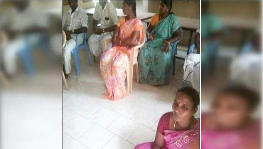 ಕದ್ದಲೂರು: ದಲಿತ ಪಂಚಾಯತ್ ಅಧ್ಯಕ್ಷೆಯನ್ನು ನೆಲದಲ್ಲಿ ಕುಳ್ಳಿರಿಸಿ ಅವಮಾನ, ಇಬ್ಬರ ಬಂಧನ