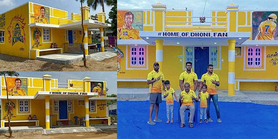 ಐಪಿಎಲ್ ಎಫೆಕ್ಟ್: ಸಂಪೂರ್ಣ ಮನೆ ಹಳದಿ ಮಯ, ಮನೆ ಮೇಲೆ ಧೋನಿ ಪೇಂಟಿಂಗ್ಸ್: ವೈರಲ್ ಆಯ್ತು ಸಿಎಸ್ ಕೆ ಅಭಿಮಾನಿಯ ಮನೆ