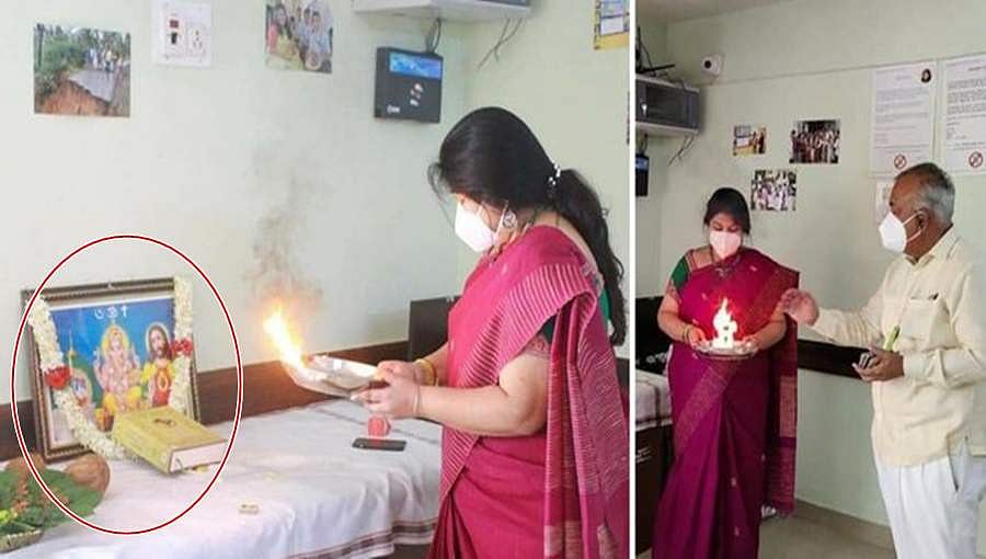 ಈ ಫೋಟೋ ಬಳಸಿ ಕಾಂಗ್ರೆಸ್ ಶಾಸಕಿ ಆಯುಧ ಪೂಜೆ: ಟ್ರೋಲ್ ಗೆ ಗುರಿಯಾದ ಸೌಮ್ಯ ರೆಡ್ಡಿ