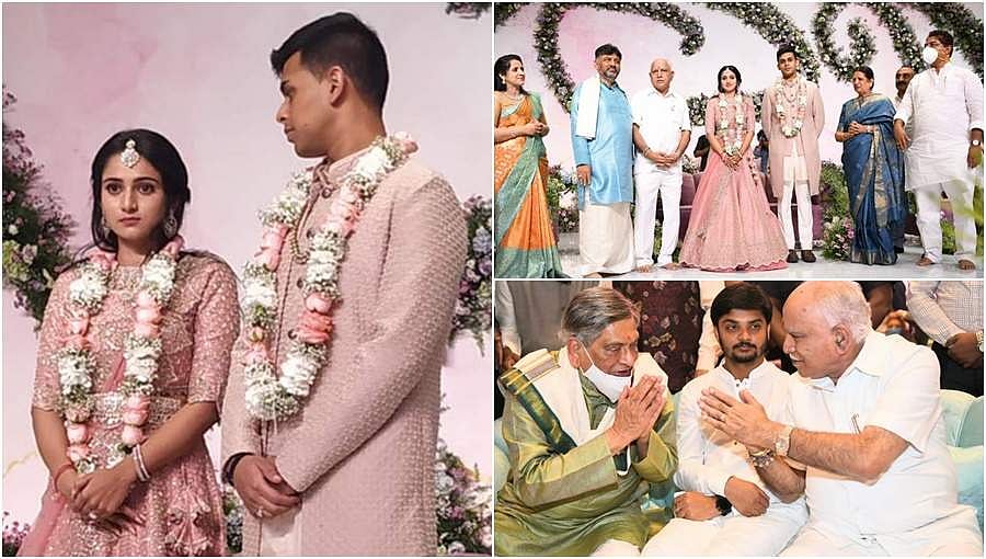 ಡಿಕೆ ಶಿವಕುಮಾರ್ ಪುತ್ರಿ ಐಶ್ವರ್ಯಾ-ಅಮರ್ತ್ಯ ಹೆಗ್ಡೆ ಅದ್ಧೂರಿ ನಿಶ್ಚಿತಾರ್ಥದ ಫೋಟೋಗಳು