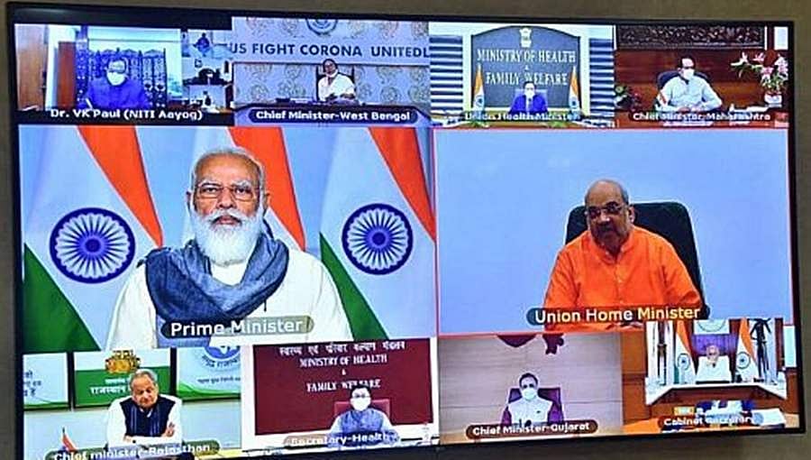 ಕೋವಿಡ್ ಪಾಸಿಟಿವ್ ಪ್ರಮಾಣವನ್ನು ಶೇ.5ಕ್ಕಿಂತ ಕಡಿಮೆಗೆ ಇಳಿಸಿ: ಮುಖ್ಯಮಂತ್ರಿಗಳಿಗೆ ಪ್ರಧಾನಿ ಮೋದಿ ಸೂಚನೆ