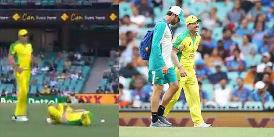 ಆಸ್ಟ್ರೇಲಿಯಾಗೆ ಗಾಯದ ಭೀತಿ: ಫೀಲ್ಡಿಂಗ್ ವೇಳೆ ಡೇವಿಡ್ ವಾರ್ನರ್ ಗೆ ಪೆಟ್ಟು, ಆಸ್ಪತ್ರೆಗೆ ರವಾನೆ