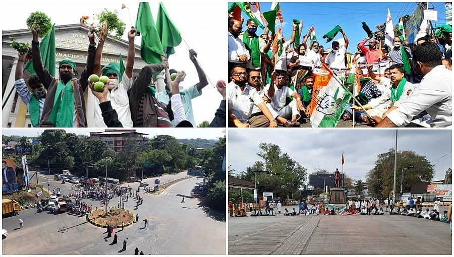 ಭಾರತ ಬಂದ್ ಗೆ ನೀರಸ ಪ್ರತಿಕ್ರಿಯೆ: ಎಲ್ಲೆಡೆ ಬಿಗಿ ಭದ್ರತೆ, ರೈತ ಸಂಘಟನೆಗಳಿಂದ ಪ್ರತಿಭಟನೆ, ಎಂದಿನಂತೆ ಜನಜೀವನ