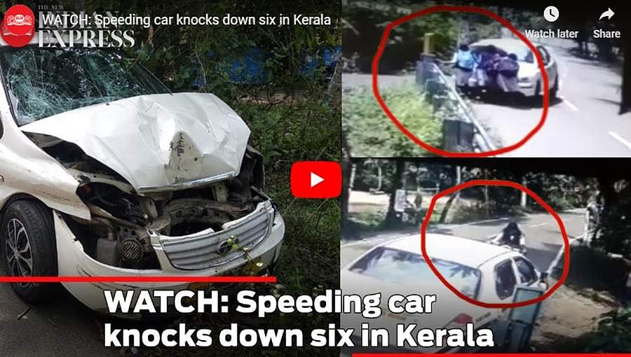 ಭೀಕರ ವಿಡಿಯೋ: ಅತೀ ವೇಗದ ಕಾರು ಡಿಕ್ಕಿ, 15 ಅಡಿ ಮೇಲಕ್ಕೆ ಚಿಮ್ಮಿದ ಶಾಲಾ ಬಾಲಕಿಯರು!