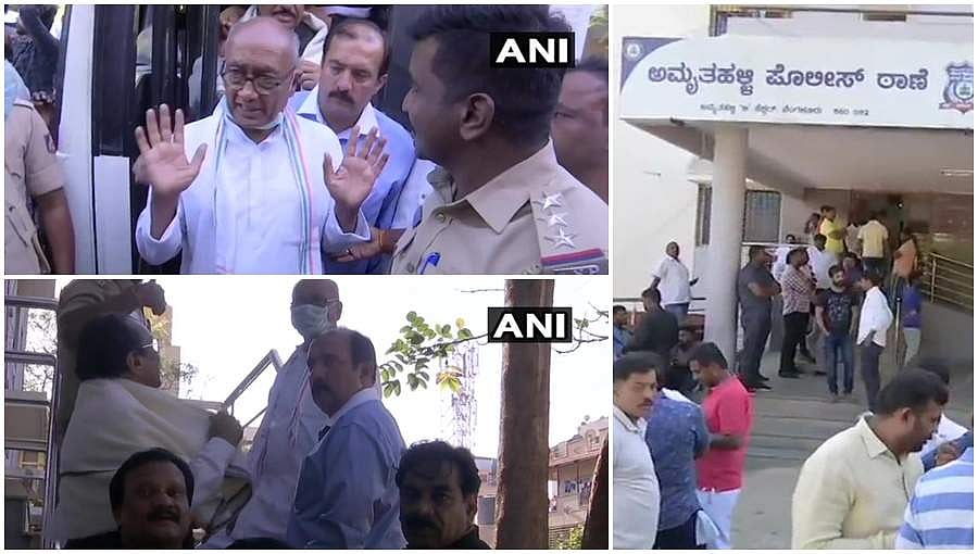 ಮಧ್ಯಪ್ರದೇಶ ಬಿಕ್ಕಟ್ಟು: ಬೆಂಗಳೂರಿನಲ್ಲಿ ಕೈ 'ಹೈಡ್ರಾಮಾ'; ದಿಗ್ವಿಜಯ್ ಸಿಂಗ್ ಸೇರಿ ಹಲವು ನಾಯಕರು ಪೊಲೀಸ್ ವಶಕ್ಕೆ