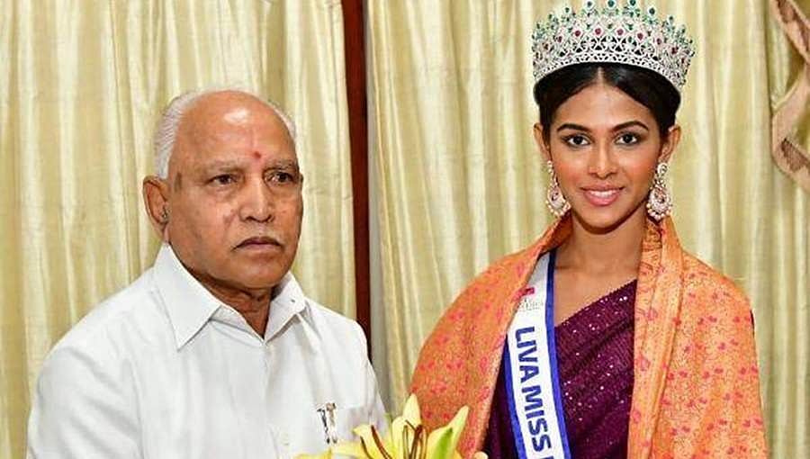 ಸೌಂದರ್ಯ ಸ್ಪರ್ಧೆ ವಿಜೇತೆ ಮಿಸ್ ದಿವಾಗೆ ಶುಭಕೋರಿದ ಮುಖ್ಯಮಂತ್ರಿ ಯಡಿಯೂರಪ್ಪ