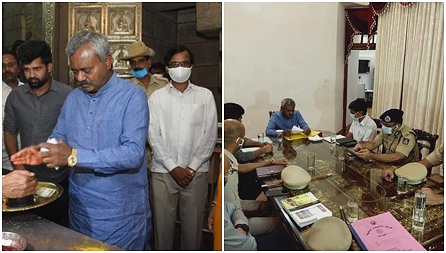 ಮೈಸೂರು ನಗರ ಪ್ರದಕ್ಷಿಣೆ ನಡೆಸಿದ ನೂತನ ಉಸ್ತುವಾರಿ ಸಚಿವ ಎಸ್.ಟಿ.ಸೋಮಶೇಖರ್