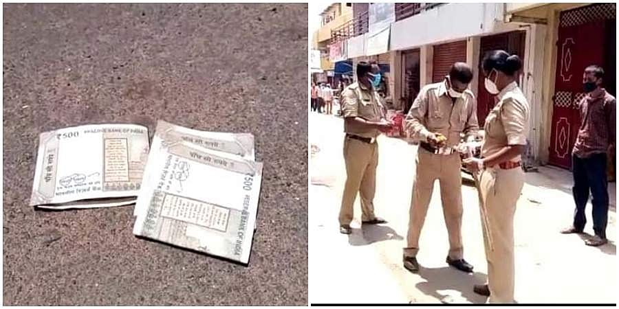 ಕೊರೋನಾ ಎಫೆಕ್ಟ್: ರಸ್ತೆಯಲ್ಲಿ ಬಿದ್ದಿದ್ದ 500 ರೂ. ನೋಟುಗಳನ್ನು ಮುಟ್ಟದ ಜನ!