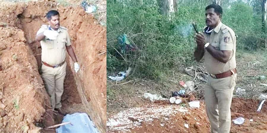 ಚಾಮರಾಜನಗರ: ಕೊರೋನಾ ಭೀತಿಯಲ್ಲೂ ಮಾನವೀಯತೆ ಮೆರೆದ ಪೊಲೀಸರು, ಅನಾಥ ಶವಕ್ಕೆ ಸಂಸ್ಕಾರ
