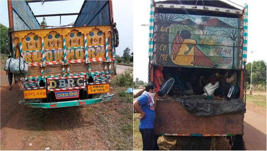 ಧಾರವಾಡ: ಕಾಸರಗೋಡು, ಮಂಗಳೂರಿನ 74 ವಲಸೆ ಕಾರ್ಮಿಕರನ್ನು ಸಾಗಿಸುತ್ತಿದ್ದ ಲಾರಿಗಳ ವಶ