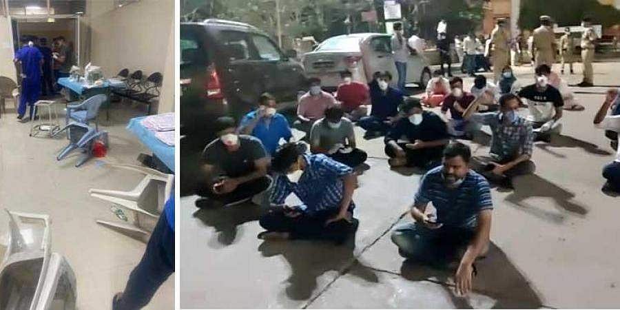 ವೈದ್ಯಕೀಯ ಸಿಬ್ಬಂದಿ ಮೇಲೆ ದಾಳಿ: ಕೋವಿಡ್ ಕರ್ತವ್ಯ ನಿಲ್ಲಿಸಿ ಹೈದರಾಬಾದ್ ಗಾಂಧಿ ಆಸ್ಪತ್ರೆಯ 300 ವೈದ್ಯರಿಂದ ಪ್ರತಿಭಟನೆ!