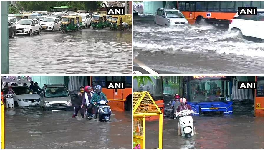 ದೆಹಲಿ-ಎನ್ ಸಿಆರ್ ನಲ್ಲಿ ಭಾರೀ ಮಳೆ, ಒರ್ವ ಸಾವು: ಹಲವು ಪ್ರದೇಶಗಳು ಜಲಾವೃತ
