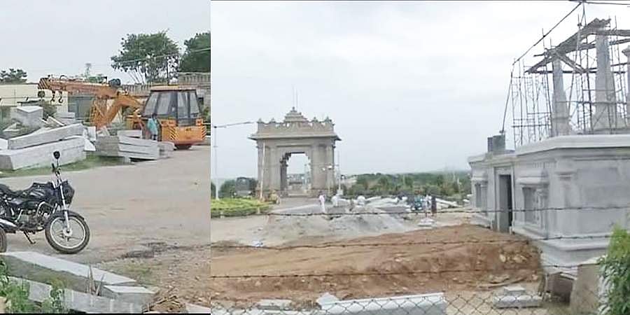 ಎಸ್.ಎಂ.ವಿ, ನಾಲ್ವಡಿ: ಕೆಆರ್‌ಎಸ್ ಬಳಿ ತರಾತುರಿಯಲ್ಲಿ ನಿರ್ಮಾಣವಾಗ್ತಿವೆ ಎರಡು ಬೃಹತ್ ಪ್ರತಿಮೆಗಳು!