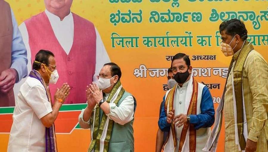 ಕರ್ನಾಟಕದ ಬಿಜೆಪಿ ಜಿಲ್ಲಾ ಕಚೇರಿಗಳಿಗೆ ಅಧ್ಯಕ್ಷ ಜೆಪಿ ನಡ್ಡಾ ಶಿಲಾನ್ಯಾಸ!
